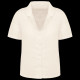 Chemise manches courtes en lin à col bowling pour femme - BCM Goodies