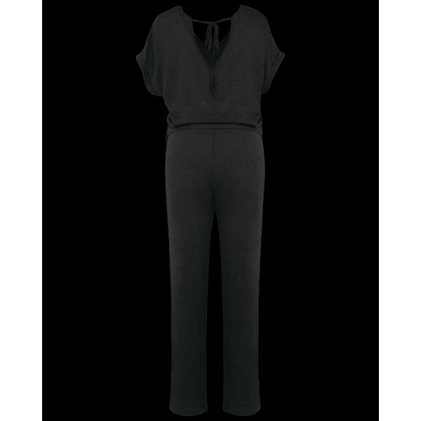 Combinaison en maille manches courtes en lin pour femme - Vêtement polyvalent et confortable