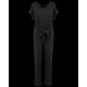 Combinaison en maille manches courtes en lin pour femme - Vêtement polyvalent et confortable