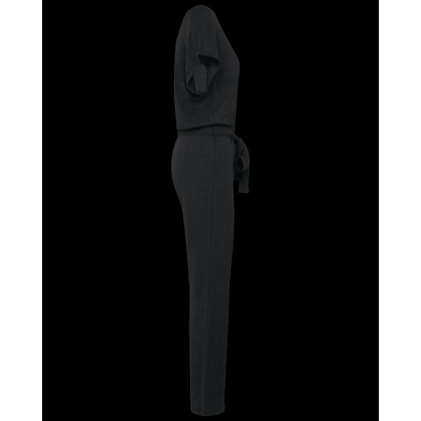 Combinaison en maille manches courtes en lin pour femme - Vêtement polyvalent et confortable