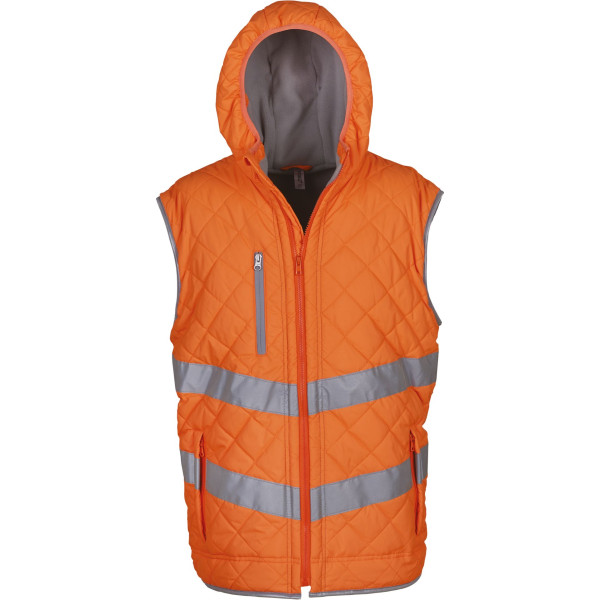 Bodywarmer haute visibilité Kensington - Vêtement de travail en polyester avec bandes réfléchissantes conformes à la norme EN IS