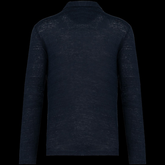 Polo manches longues en lin pour homme - BCM Goodies