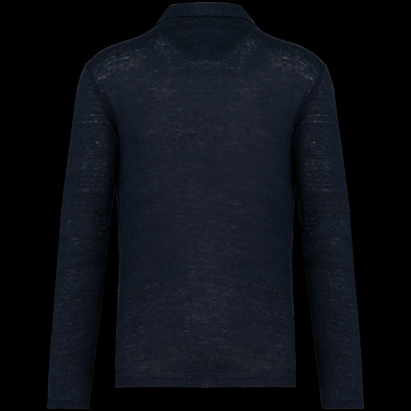 Polo manches longues en lin pour homme - BCM Goodies