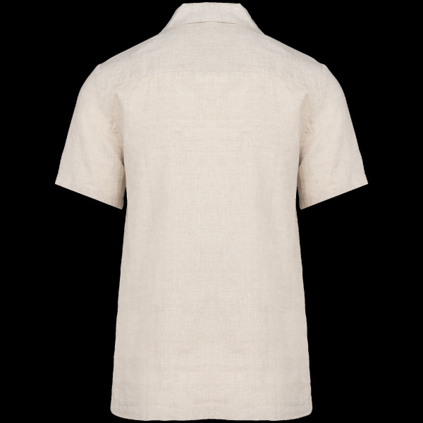 Chemise en lin pour homme à col bowling personnalisable pour communication d'entreprise - BCM Goodies