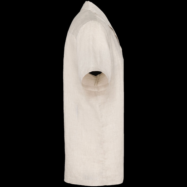 Chemise en lin pour homme à col bowling personnalisable pour communication d'entreprise - BCM Goodies