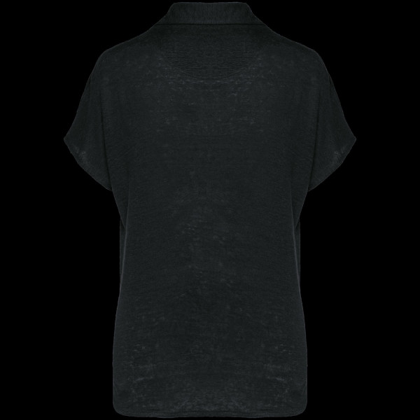 Polo en lin pour femme - Coupe ajustée et élégante | BCM Goodies