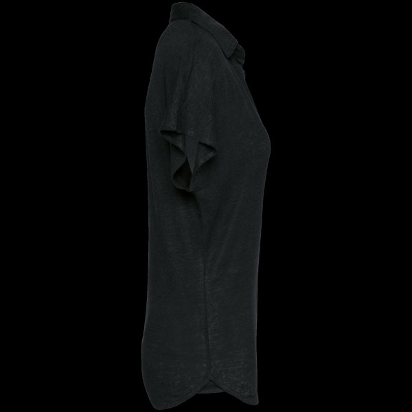 Polo en lin pour femme - Coupe ajustée et élégante | BCM Goodies
