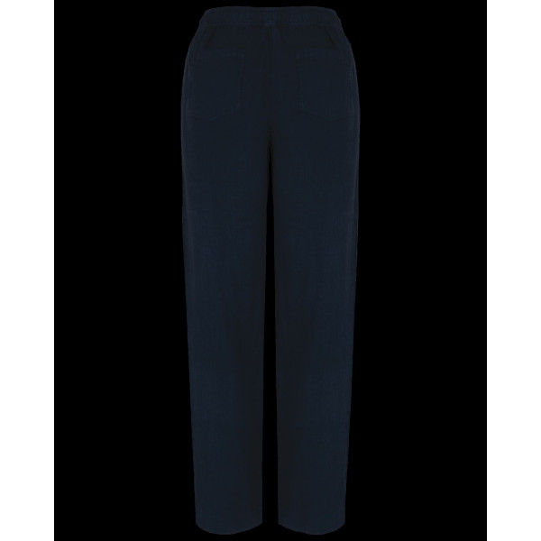 Pantalon délavé en lin pour femme - Coupe large et confortable - Idéal pour un look décontracté - Personnalisable pour entrepris
