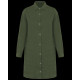 Robe chemise en lin pour femme - Confection 100% lin - Coupe confort - Col avec pied de col - Patte de boutonnage avec boutons e