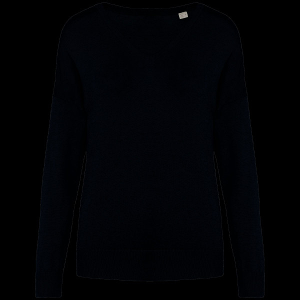 Pull écoresponsable col V en lyocell pour femme - BCM Goodies