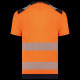 T-shirt de sécurité recyclé manches courtes unisexe - 50% coton peigné, 50% polyester recyclé - Maille piquée, traitement anti b