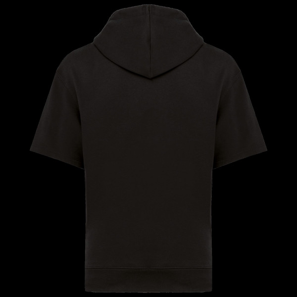 Sweat-shirt écoresponsable à capuche à épaules tombantes manches courtes French Terry unisexe Personnalisable | BCM Goodies