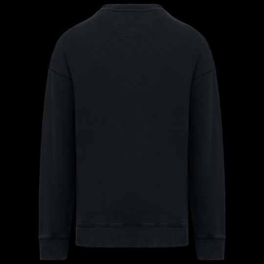 Sweat-shirt écoresponsable à col rond délavé oversize unisexe Personnalisable | BCM Goodies