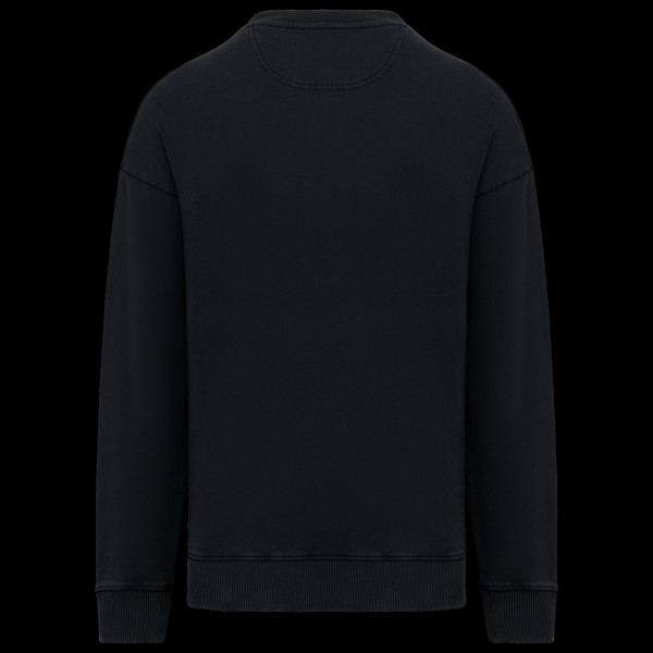 Sweat-shirt écoresponsable à col rond délavé oversize unisexe Personnalisable | BCM Goodies