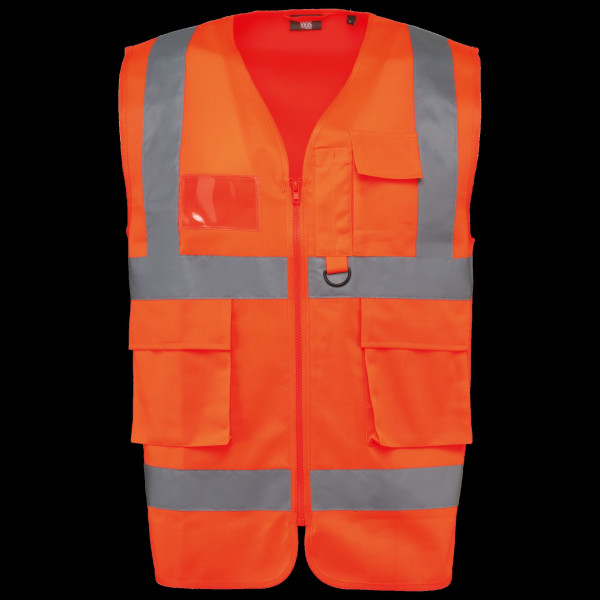 Gilet de sécurité haute visibilité recyclé avec zip unisexe Personnalisable | BCM Goodies