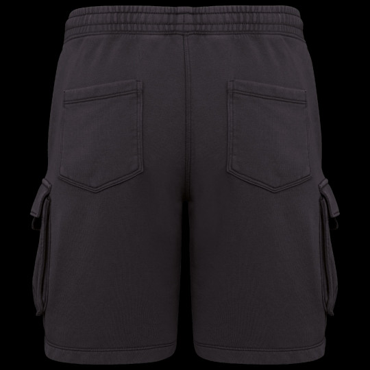 Short cargo écoresponsable délavé French Terry homme Personnalisable | BCM Goodies