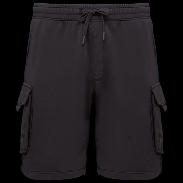 Short cargo écoresponsable délavé French Terry homme Personnalisable | BCM Goodies
