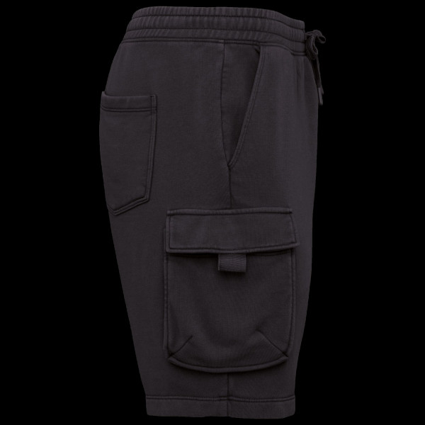 Short cargo écoresponsable délavé French Terry homme Personnalisable | BCM Goodies