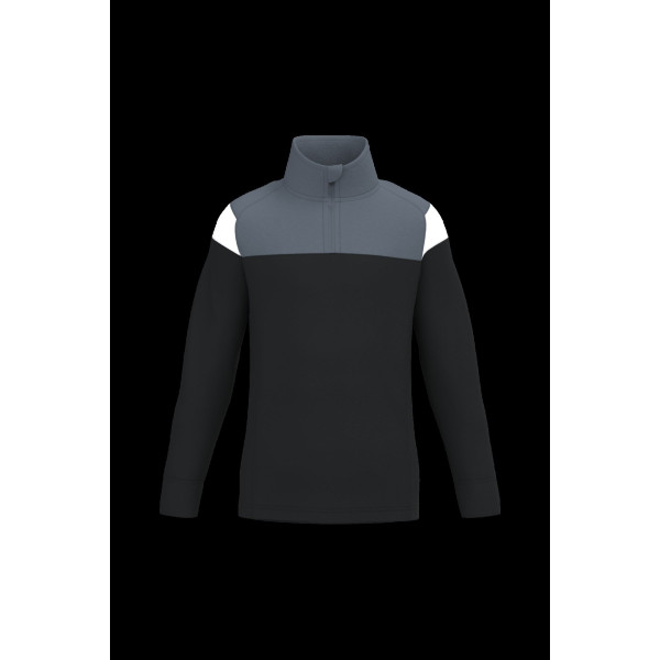 Sweat d'entraînement 1/4 zip enfant en polyester interlock mat - BCM Goodies