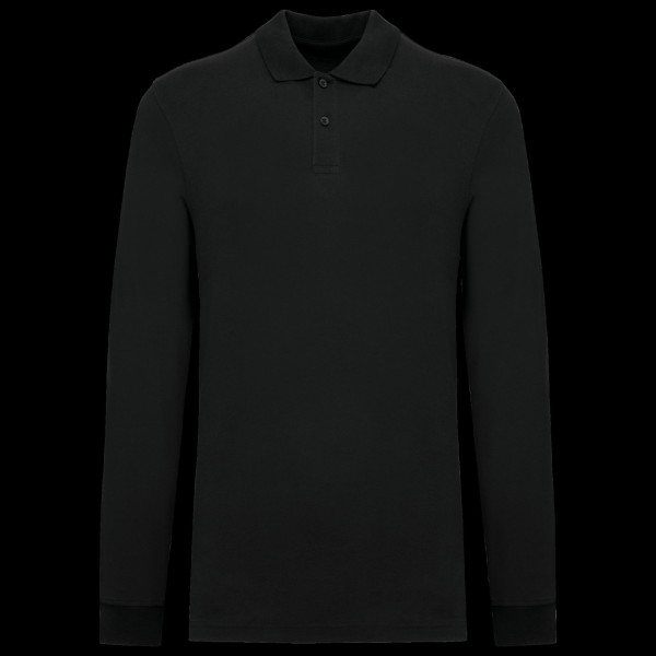 Polo piqué manches longues Bio180 homme Personnalisable | BCM Goodies