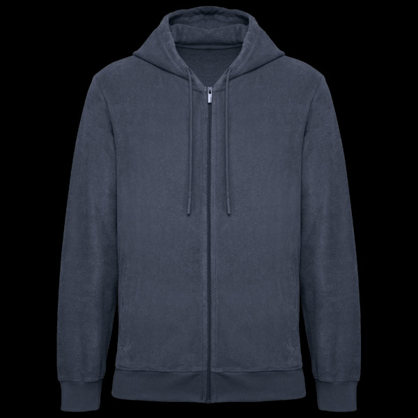 Sweat-shirt écoresponsable en éponge zippé à capuche homme Personnalisable | BCM Goodies