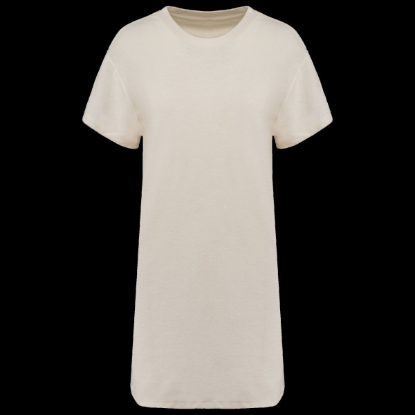Robe t-shirt écoresponsable en éponge à épaules tombantes femme Personnalisable | BCM Goodies