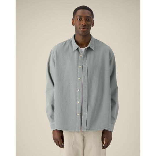 Chemise Worker Shirt unisexe personnalisable en coton bio pour entreprises – BCM Goodies