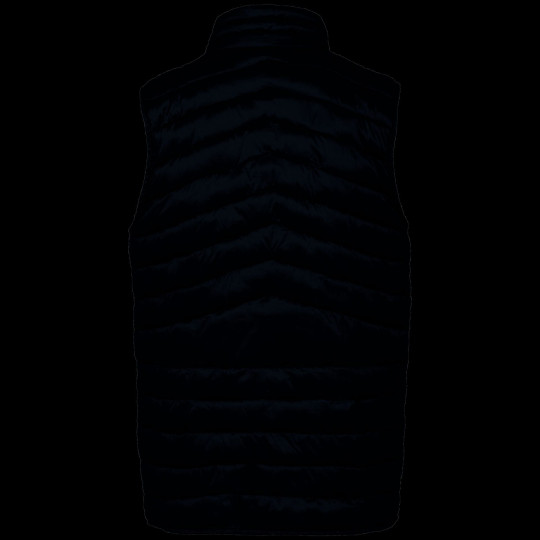 Bodywarmer écoresponsable léger pour homme en polyamide recyclé avec rembourrage effet duvet. Idéal pour événements, cadeaux d&#