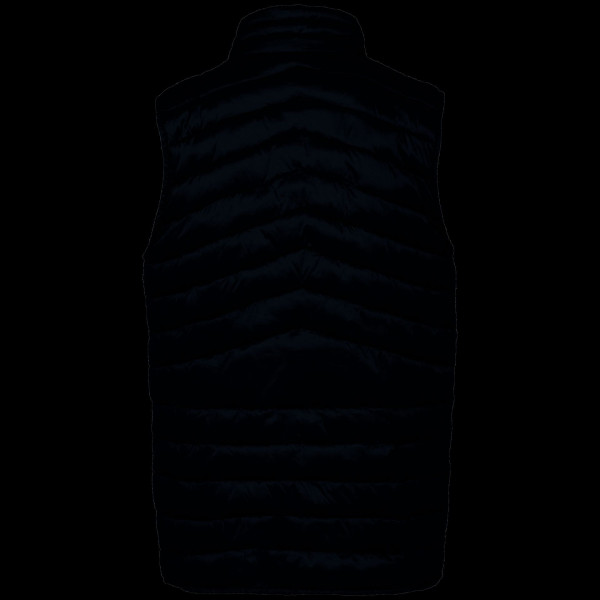 Bodywarmer écoresponsable léger pour homme en polyamide recyclé avec rembourrage effet duvet. Idéal pour événements, cadeaux d&#