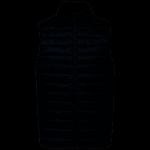 Bodywarmer écoresponsable léger pour homme en polyamide recyclé avec rembourrage effet duvet. Idéal pour événements, cadeaux d&#