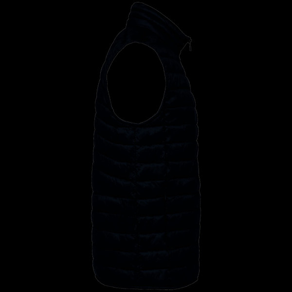 Bodywarmer écoresponsable léger pour homme en polyamide recyclé avec rembourrage effet duvet. Idéal pour événements, cadeaux d&#