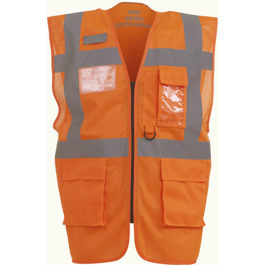 Gilet haute visibilité en polyester recyclé pour professionnels - BCM Goodies