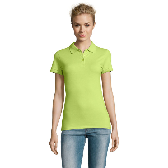 Polo femme en coton peigné Ringspun SOL'S PERFECT WOMEN - 180g/m² - Coupe cintrée - Col et bas de manches en côte 1x1 - Pat