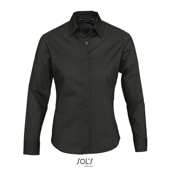 Chemise femme stretch manches longues SOL'S EDEN - Chemise professionnelle personnalisable - BCM Goodies