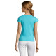 Tee-shirt femme col "v" SOL'S MOON en coton 100% ringspun jersey 150. Coupe cintrée, col en bord côte élasthanne.