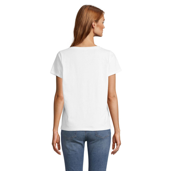 T-shirt personnalisable col V SOL'S REGENT V WOMEN en coton 100% semi-peigné ringspun - BCM Goodies