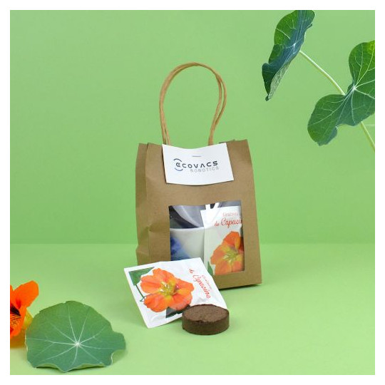 Kit plantation sac kraft personnalisable – Goodie écologique pour communication et fidélisation – BCM Goodies