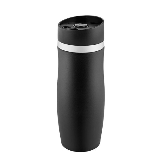 Mug isotherme en acier inoxydable recyclé et plastique, 0,4L, CHINE, 0.285kg - BCM Goodies
