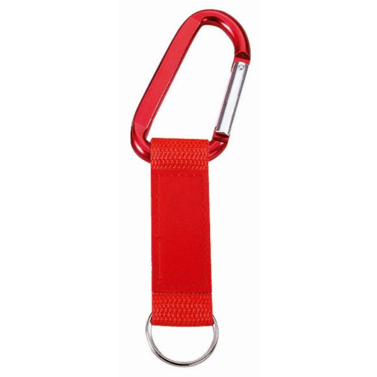Porte-clés Metmaxx en nylon, métal et PU avec mousqueton - Accessoire publicitaire de qualité pour entreprises