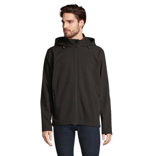 Veste à capuche softshell homme SOL'S RACE HOODED MEN - Polyester recyclé - Personnalisable