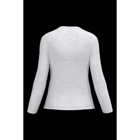 T-shirt col V manches longues femme personnalisable pour entreprises – 100% coton – BCM Goodies