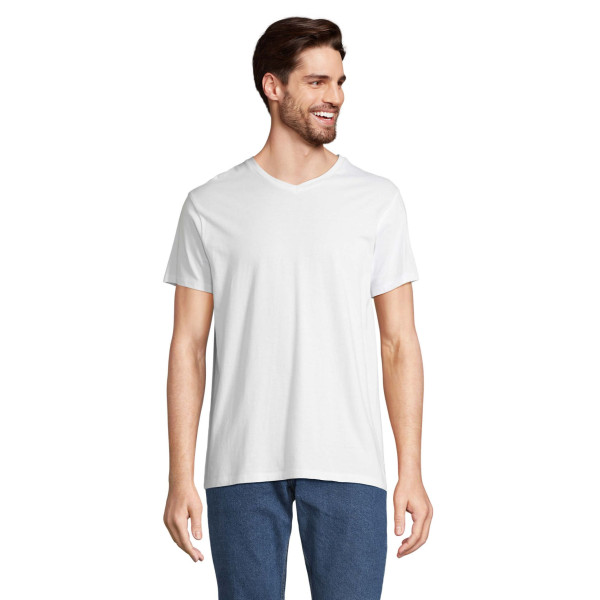 T-shirt col V en coton 100% personnalisable - BCM Goodies