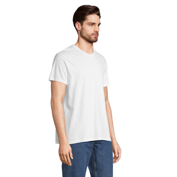 T-shirt col V en coton 100% personnalisable - BCM Goodies