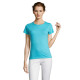 T-shirt femme SOL'S MISS en coton semi-peigné Ringspun Jersey 150 - Gris chiné - BCM Goodies