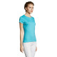 T-shirt femme SOL'S MISS en coton semi-peigné Ringspun Jersey 150 - Gris chiné - BCM Goodies