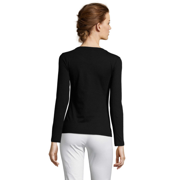 Tee-shirt femme col rond manches longues SOL'S MAJESTIC en coton - BCM Goodies