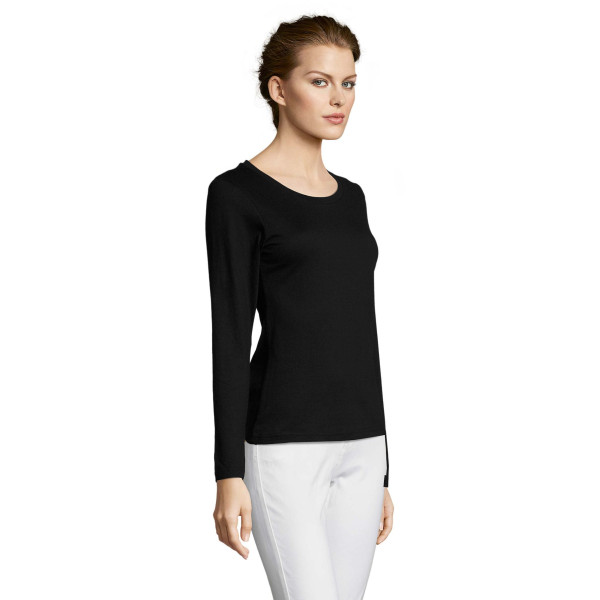 Tee-shirt femme col rond manches longues SOL'S MAJESTIC en coton - BCM Goodies