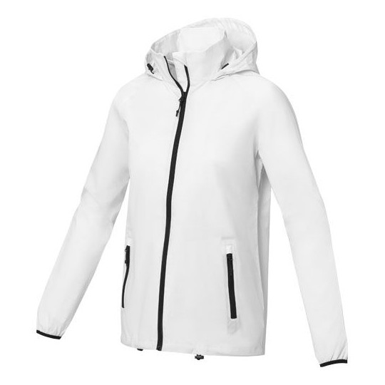 Veste légère Dinlas pour femme - Résistance à l'eau 500 mm - Manches raglan - Capuche enroulable - Poches zippées - Personn
