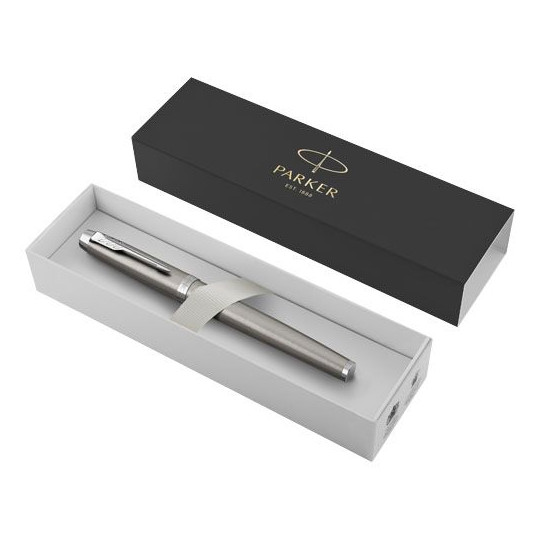 Stylo plume IM Parker en acier inoxydable avec recharge QUINK - Boîte cadeau incluse