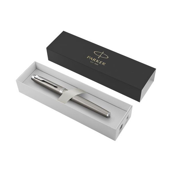 Stylo plume IM Parker en acier inoxydable avec recharge QUINK - Boîte cadeau incluse